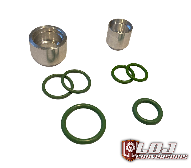 Z32 300ZX A/C Line Adapters for Z33 350Z Compressor – LOJ Conversions