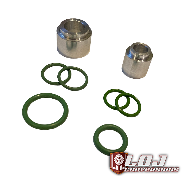 Z32 300ZX A/C Line Adapters for Z33 350Z Compressor – LOJ Conversions